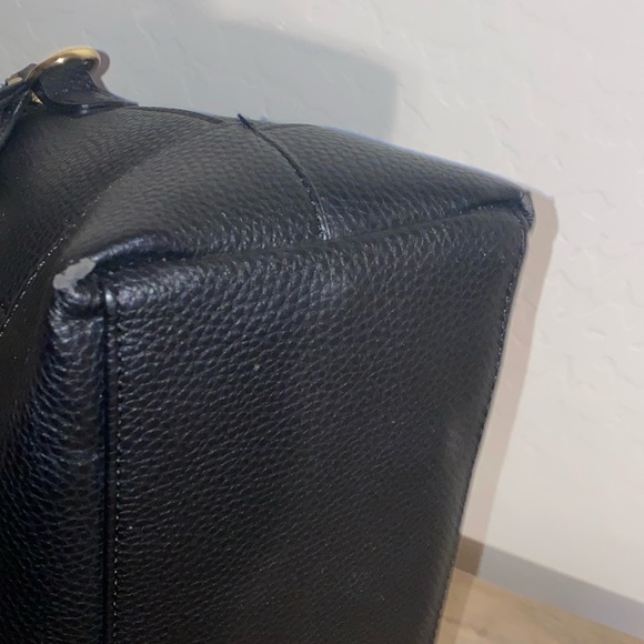 Nanette Lepore Black Pebbled Leather Dome Satchel EUC - Picture 11 of 15